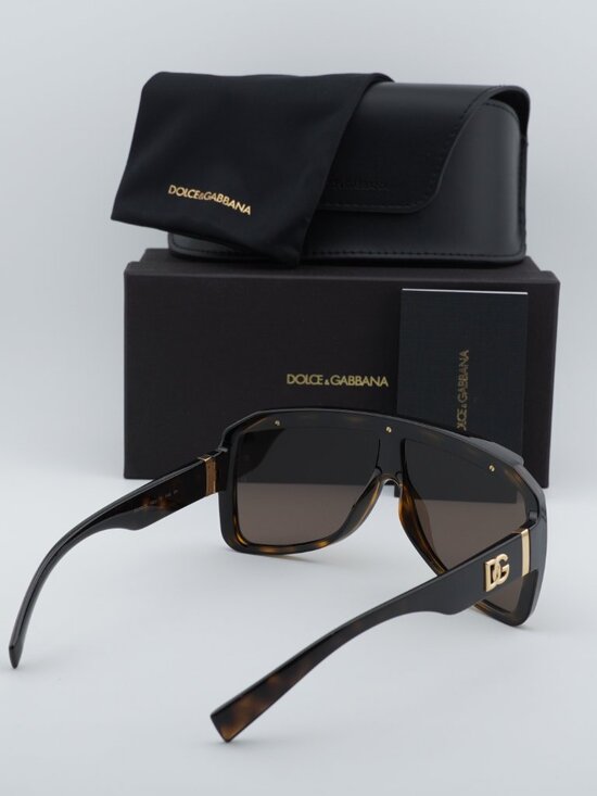 Dolce & Gabbana DG6205 502/73 Square Sunglasses - Havana/Brown main image 9